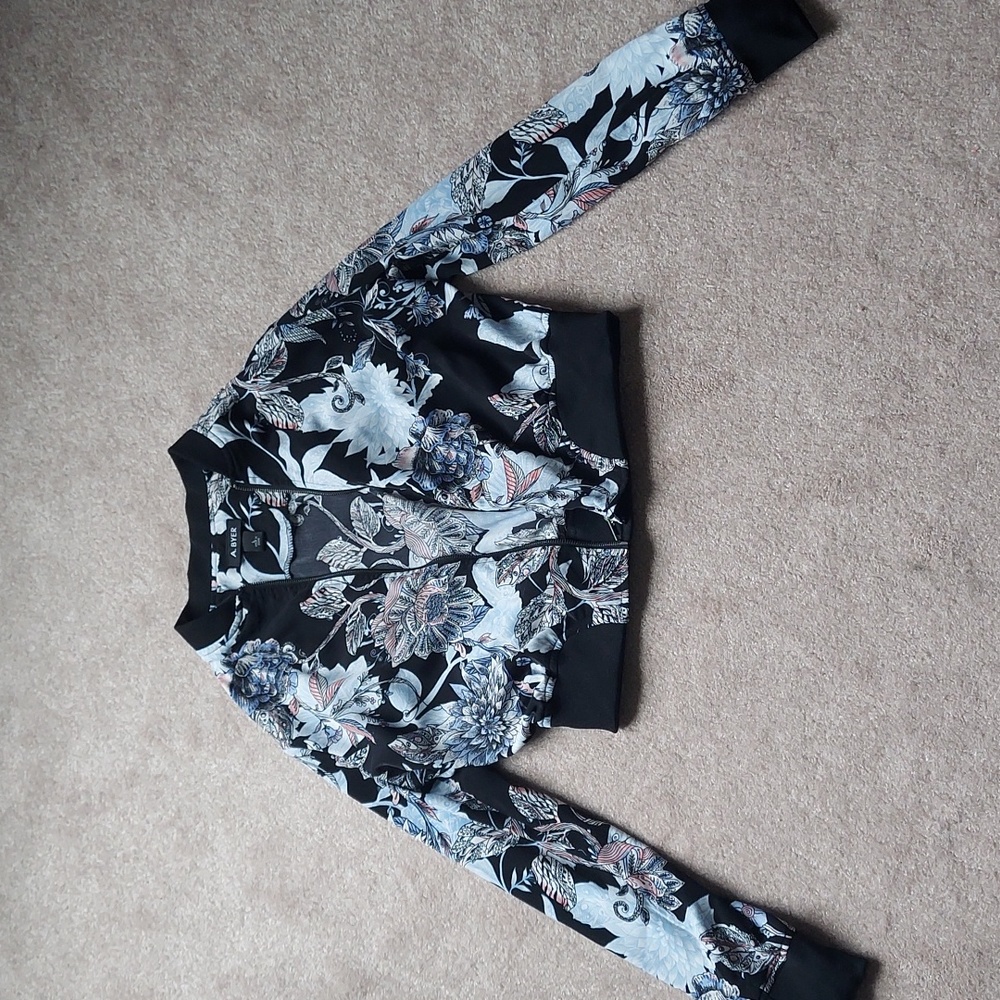 Patterned Bomber Jacket - image 1